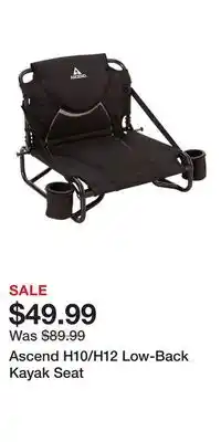 Cabela's Ascend H10/H12 Low-Back Kayak Seat offer