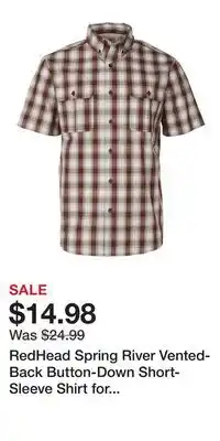 Cabela's RedHead Spring River Vented-Back Button-Down Short-Sleeve Shirt for Men offer