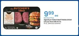 Albertsons Signature Select Beef Patties Briskt Chuck Short Rib 16 Oz offer