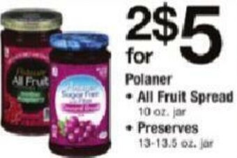 ACME Polaner All Fruit Spread, Preserves offer