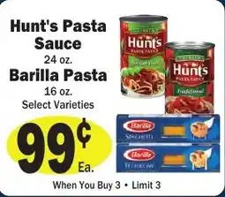 Sellers Bros Hunt's pasta sauce barilla pasta offer