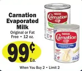 Sellers Bros Carnation evaporated milk offer