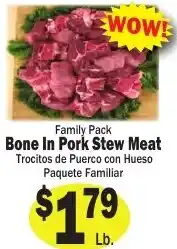 Sellers Bros Family Pack Bone In Pork Stew Meat offer
