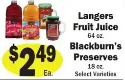 Sellers Bros Langers fruit juice offer