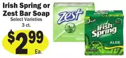 Sellers Bros Irish Spring or Zest Bar Soap offer
