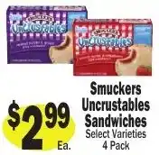 Sellers Bros Smuckers Uncrustables Sandwiches offer