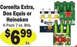 Sellers Bros Coronita Extra, Dos Equis or Heineken offer