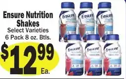 Sellers Bros Ensure Nutrition Shakes offer