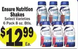 Sellers Bros Ensure Nutrition Shakes offer