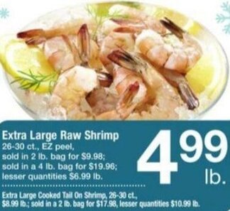 ACME Extra Large Raw Shrimp offer
