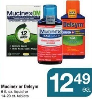 ACME Mucinex Or Delsym offer