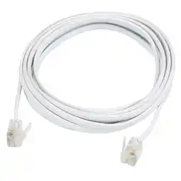 Walmart Onn 7ft Landline Telephone Line Cord, White, ONB16TE010 offer