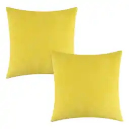 Walmart Mainstays Corduroy Pillow Cover 18''x18'', Mustard, 2 pack offer