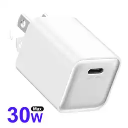 Walmart wegear 30W USB C Charger GaN Adapter PD QC 3.0 Fast Charging Foldable Block,White offer