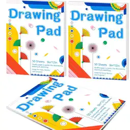 Walmart Kalysky 9 x 12 Inch Large Drawing Paper Pad, 3 Pack, 50 Sheets offer