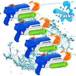 Walmart Kyfree Water Gun - 4 Pack 300CC High Capacity Super Water Soaker Blaster Squirt Guns offer