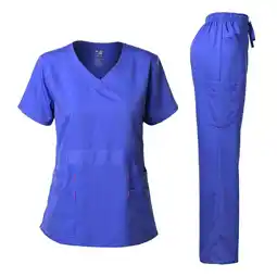 Walmart Dagacci Medical Uniform Women's Scrubs Set Stretch Ultra Soft Top and Pants offer