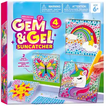Walmart Joyfy 4-Piece Suncatcher Art & Craft Kit,Creative Window Art Gem Painting for Kids Girls 6-12 offer