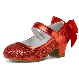 Walmart Bocca Girls Party Dress Shoes Red Mary Jane Wedding Princess Shoes With Bow 11M offer