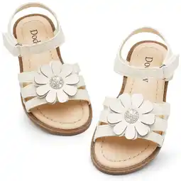 Walmart Dodow Girls Summer Sandals Flat Open-Toe Lightweight Sandals for Toddler Little Kids Size 7-13 offer