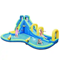 Walmart Costway Inflatable Water Slide Kids Bounce House Castle Splash Pool Without Blower offer