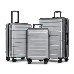 Walmart 3 Piece Hardside Carry On Luggage Sets TSA Lock Spinner Wheels 222630 Suitcase with Cup Holder offer