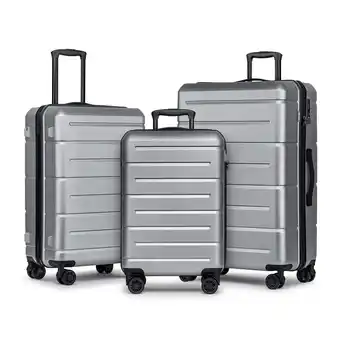 Walmart 3 Piece Hardside Carry On Luggage Sets TSA Lock Spinner Wheels 222630 Suitcase with Cup Holder offer