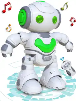 Walmart Babyltrl Robot Toy for Kids,RC Intelligent Educational Samrt Robot for Boys Girls, Music/Light,White offer