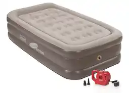 Walmart Coleman SupportRest Pillowstop 18 Double-High Airbed with Rechargeable Pump, Twin offer