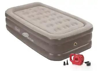 Walmart Coleman SupportRest Pillowstop 18 Double-High Airbed with Rechargeable Pump, Twin offer