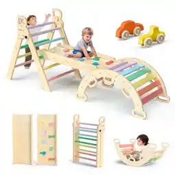 Walmart Bluewood Montessori Triangle Climbing Set, Indoor Playground for Kids, 3-Piece offer