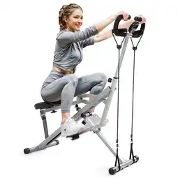 Walmart FLYBIRD Foldable Squat Machine for Home Workout, w Adjustable Resistance Bands, 330lbs Capacity Grey offer