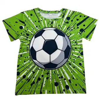 Walmart DDSOL Toddler Boys T-Shirt Football Graphic Tee Short Sleeve Crewneck Tops Green 5T offer