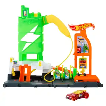 Walmart Hot Wheels City Super Recharge Fuel Station with 1:64 Scale Toy Car offer