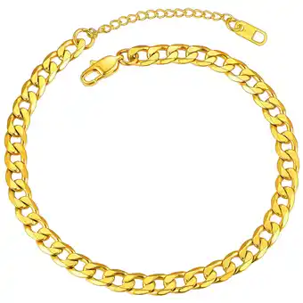 Walmart ChainsProMax Ankle Bracelets for Women Anklet Gold Plated Anklets Mens Cuban Link Ankle Chain offer