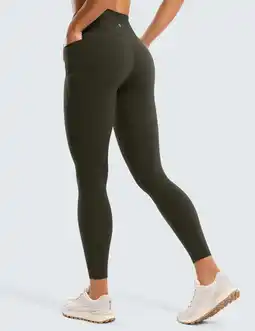 Walmart CRZ YOGA Womens Butterluxe Workout Leggings 25 Inches High Waisted Gym Yoga Pants with Pockets offer