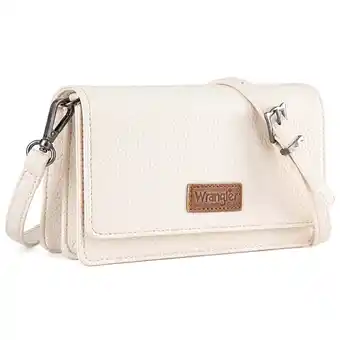 Walmart Wrangler Small Crossbody Wallet Purses RFID Trendy Purses for Women with Adjustable Straps, Beige offer