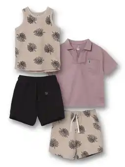 Walmart Little Star Organic Boys 4Pc Mix & Match Bundle Set, Sizes 12M-10 offer