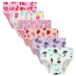 Walmart Wowoo Place Little Girls Cotton Underwear Assorted Prints Panties 6-Pack Size 5 offer