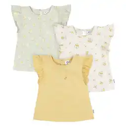 Walmart Gerber Toddler Girl Ruffle Sleeves T-Shirt, 3-Pack, Sizes 12 Months - 5T offer