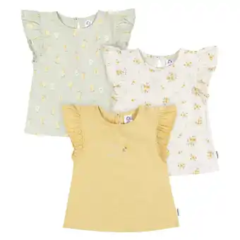 Walmart Gerber Toddler Girl Ruffle Sleeves T-Shirt, 3-Pack, Sizes 12 Months - 5T offer