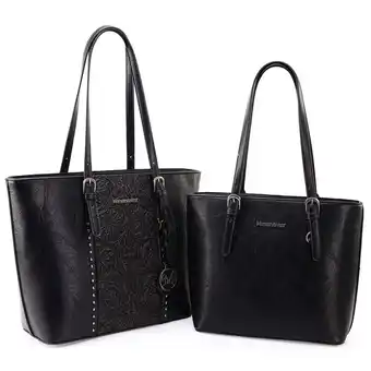 Walmart Montana West Tote Bag for Women Large Purse and Handbags Set Embossed Collection Purse 2Pcs Set offer