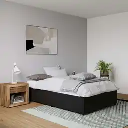 Walmart DHP Maven Platform Bed with Storage, Full, Black Faux leather offer