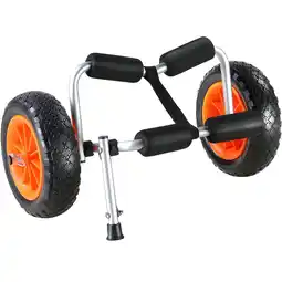 Walmart VEVOR Foldable Kayak Cart Canoe Boat Carrier 250lbs Load with 10'' Solid Tires offer