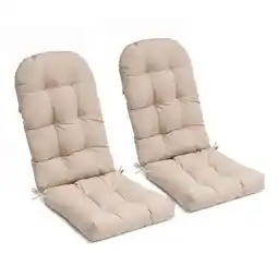 Walmart Pellebant Set of 2 Adirondack Chair Cushion Thickened Patio Chair Pad for Indoor and Outdoor, Beige offer