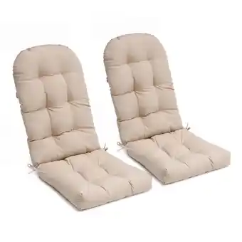 Walmart Pellebant Set of 2 Adirondack Chair Cushion Thickened Patio Chair Pad for Indoor and Outdoor, Beige offer
