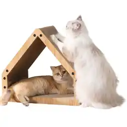 Walmart FUKUMARU Cat Scratcher, 16 IN Cardboard Scratching Post, Cat House offer