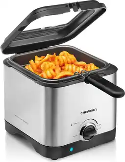 Walmart Chefman Fry Guy 1.5 Liter Deep Fryer w/ Adjustable Temperature Control - Stainless Steel, New offer