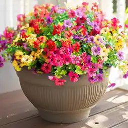 Walmart Scidweet 12 Bundles Artificial Fake Flowers Outdoor, Faux Plants for Home Garden Decor, Multicolor offer