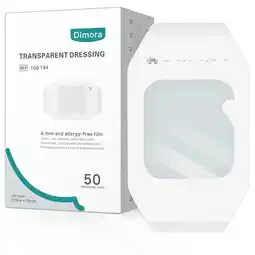 Walmart Dimora 50 Packs Transparent Dressing, Waterproof Adhesive Film Dressing 4 in x 4.75 in offer